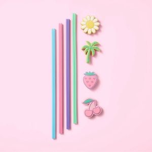 Stoney Clover Lane x Target 4pk Straw and Charm Set